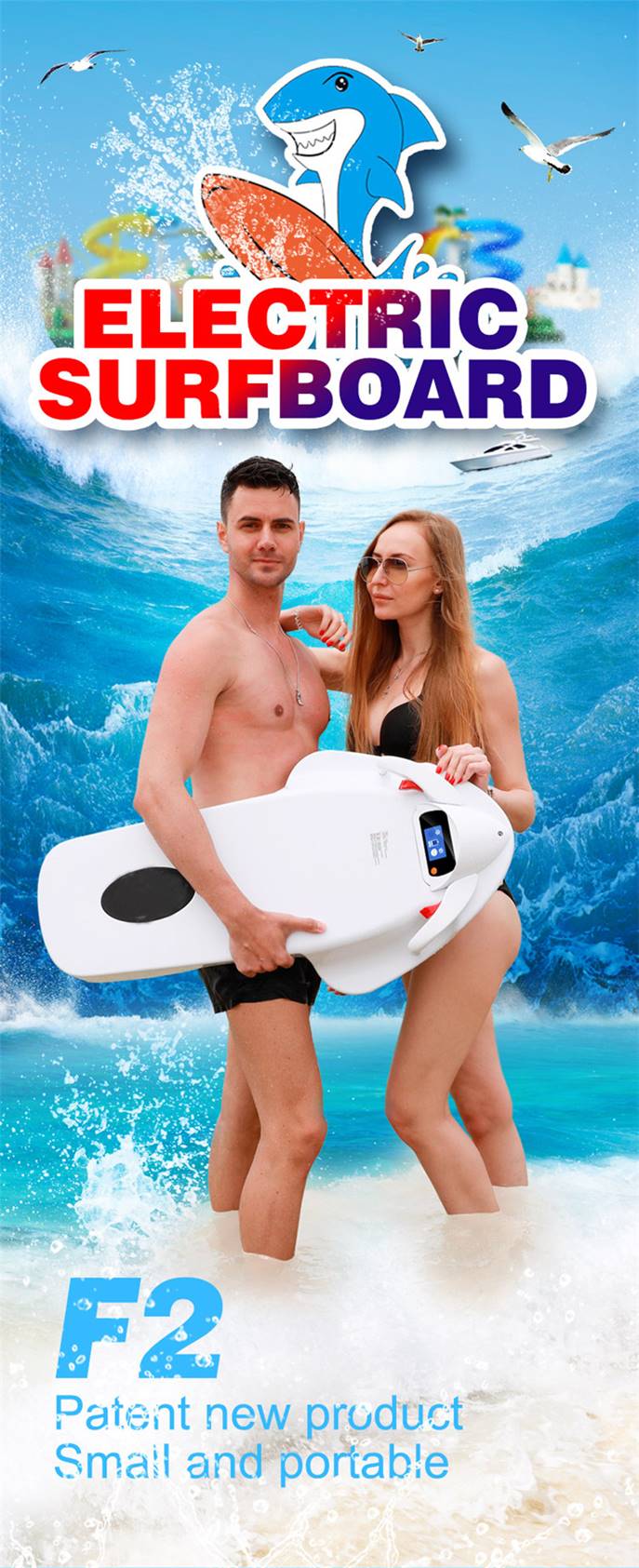 3200W Powerful Electric Jet Surfboard, Jet Water Scooter, Underwater Robot